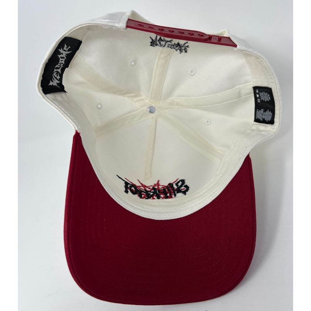 Slipknot x Welcome Skateboards Nonagram White Red Snapback Hat - Picture 6 of 9